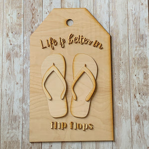 DIY Kit Summer is better with flip flops banner door sign