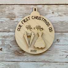 Load image into Gallery viewer, Wholesale First Christmas as Mr and Mrs Ornament
