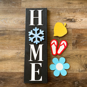 Seasonal Home Sign with 4 interchangeable season pieces