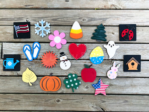 Seasonal Interchangeable Pieces for HOME sign