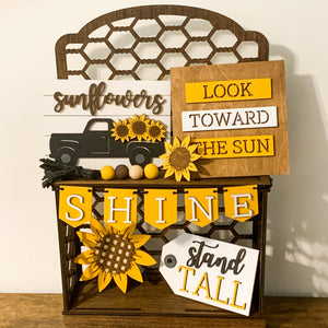 2-Tier Tray wooden display stand